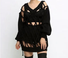 Load image into Gallery viewer, Linked- Caged knit sweater