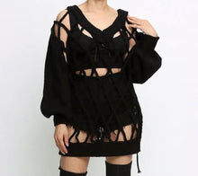 Load image into Gallery viewer, Linked- Caged knit sweater